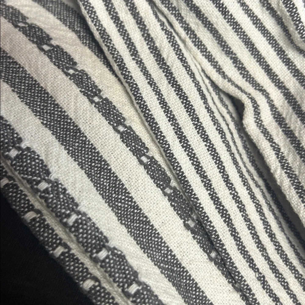 NWT Hearth & Hand Black and White Striped Ticking Kitchen Towels Set